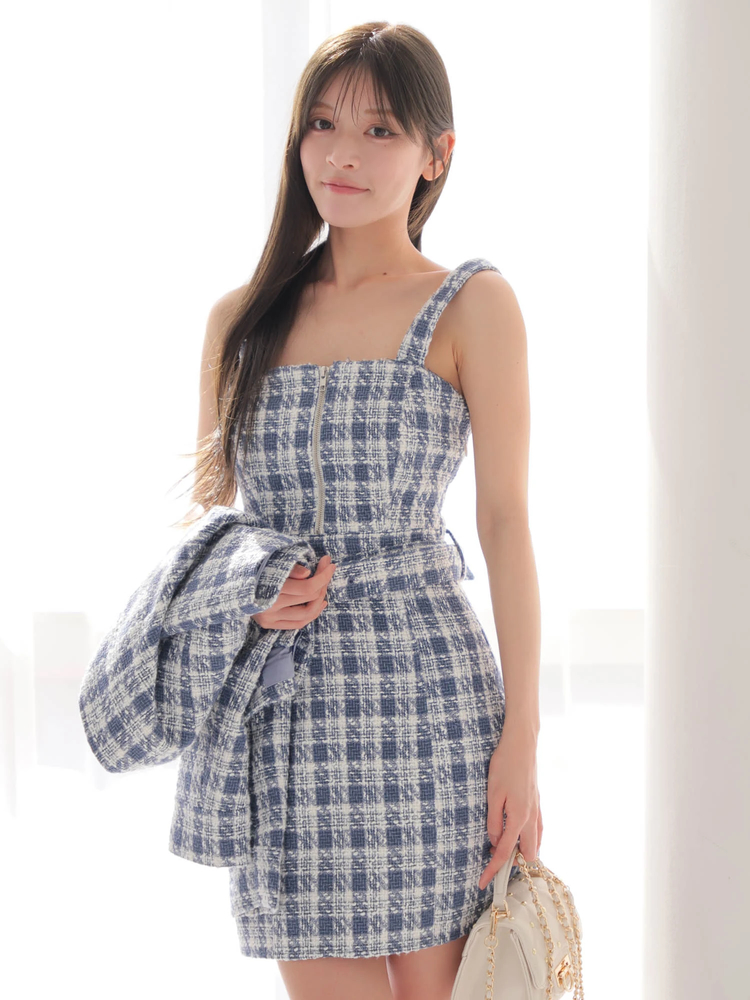 LIP SERVICE(リップサービス) |スプリングツイードジャンスカワンピース