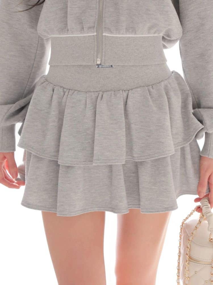 LIP SERVICE(リップサービス) |ラメスウェットフリルショーパン