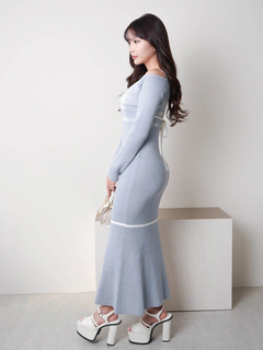 LIP SERVICE(リップサービス) |チェックジャガードオフショルマーメイドワンピース