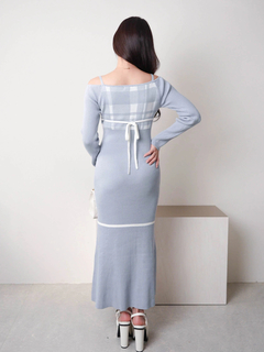 LIP SERVICE(リップサービス) |チェックジャガードオフショルマーメイドワンピース