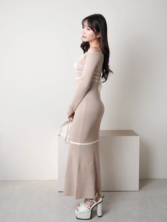 LIP SERVICE(リップサービス) |チェックジャガードオフショルマーメイドワンピース