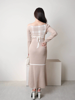 LIP SERVICE(リップサービス) |チェックジャガードオフショルマーメイドワンピース