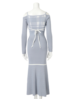 LIP SERVICE(リップサービス) |チェックジャガードオフショルマーメイドワンピース