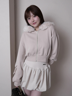 LIP SERVICE(リップサービス) |ファーフードスウェットパーカー