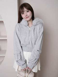 LIP SERVICE(リップサービス) |ファーフードスウェットパーカー