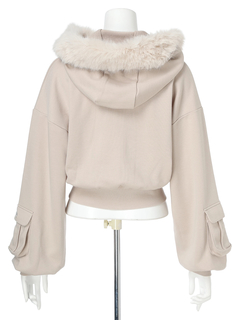 LIP SERVICE(リップサービス) |ファーフードスウェットパーカー