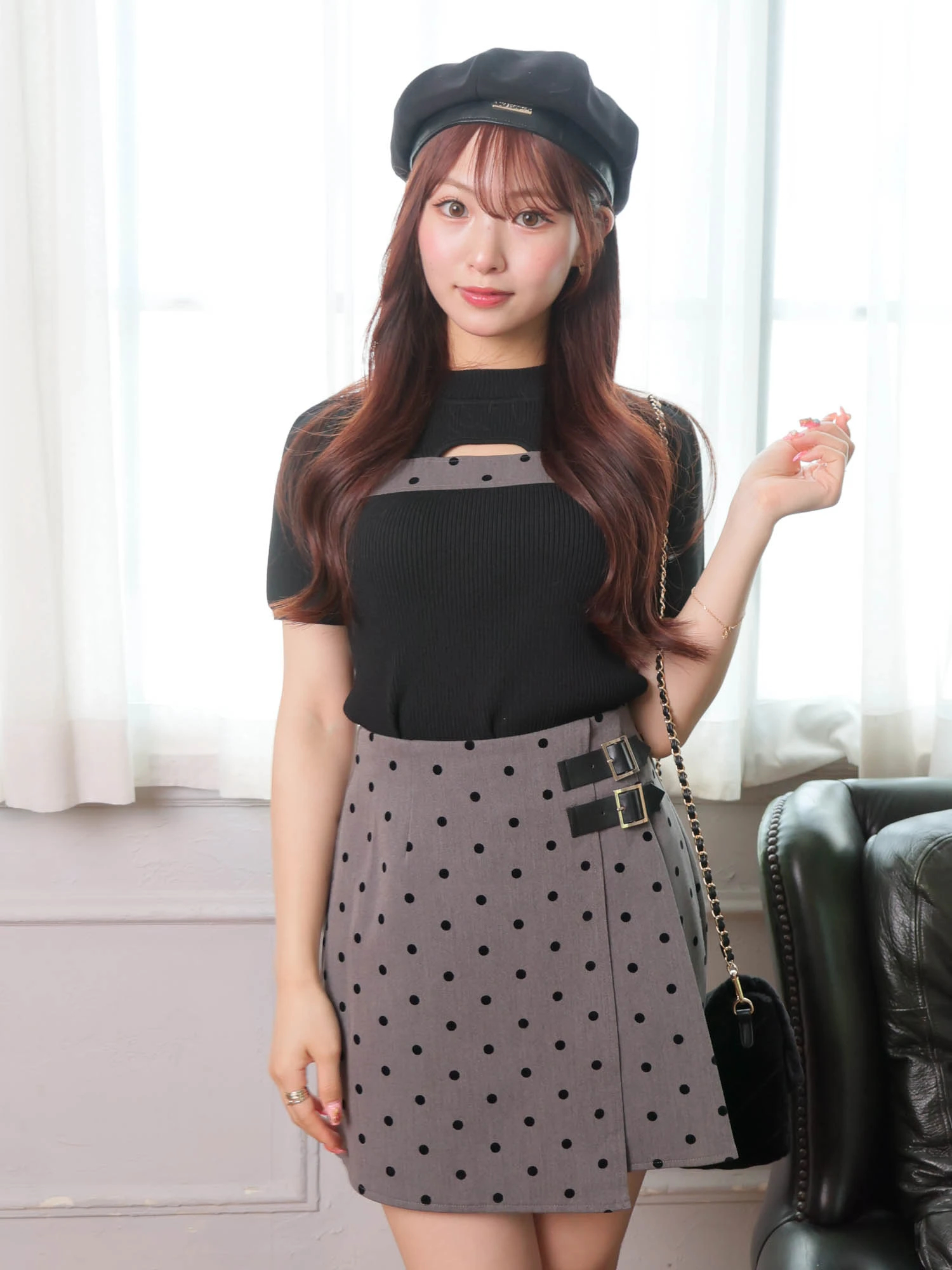 LIP SERVICE（リップサービス）｜ ダブルベルトラッププリーツスカート