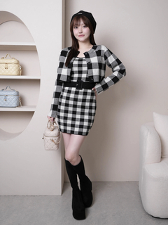 LIP SERVICE(リップサービス) |レトロチェックアンサンブルニットワンピース