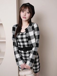 LIP SERVICE(リップサービス) |レトロチェックアンサンブルニットワンピース