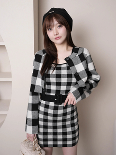 LIP SERVICE(リップサービス) |レトロチェックアンサンブルニットワンピース