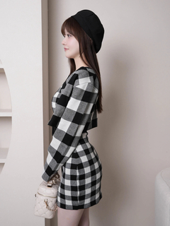 LIP SERVICE(リップサービス) |レトロチェックアンサンブルニットワンピース