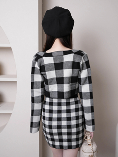 LIP SERVICE(リップサービス) |レトロチェックアンサンブルニットワンピース