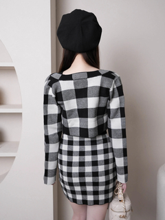 LIP SERVICE(リップサービス) |レトロチェックアンサンブルニットワンピース