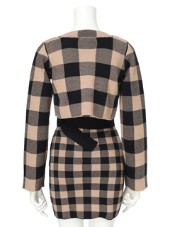 LIP SERVICE(リップサービス) |レトロチェックアンサンブルニットワンピース