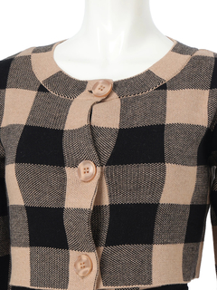 LIP SERVICE(リップサービス) |レトロチェックアンサンブルニットワンピース