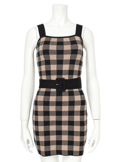 LIP SERVICE(リップサービス) |レトロチェックアンサンブルニットワンピース