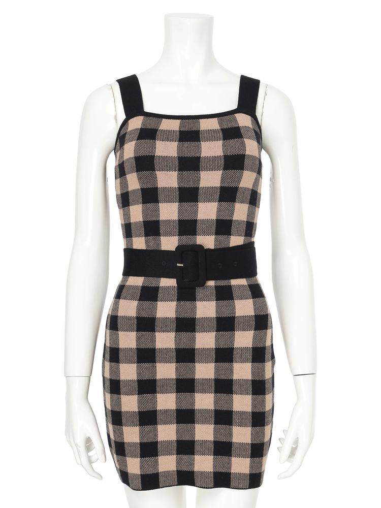 LIP SERVICE（リップサービス）｜ レトロチェックアンサンブルニット