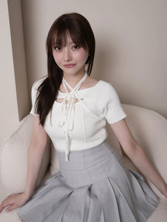 LIP SERVICE(リップサービス) |デコルテオープンチョーカーニット