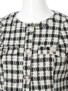 LIP SERVICE(リップサービス) |ファースリーブツイードクロップドジャケット