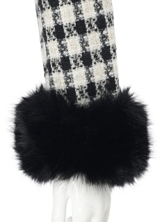 LIP SERVICE(リップサービス) |ファースリーブツイードクロップドジャケット