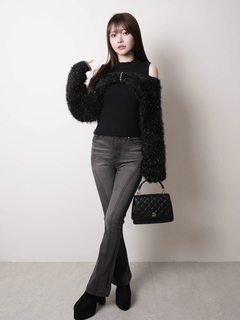 LIP SERVICE(リップサービス) |ミックスフェザーリボンアンサンブルニット