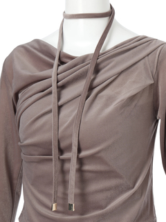 LIP SERVICE(リップサービス) |ベロアドレープチョーカートップス