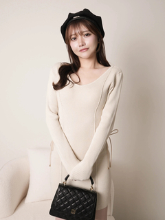 LIP SERVICE(リップサービス) |サイドレーススピンドルニットワンピース