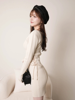 LIP SERVICE(リップサービス) |サイドレーススピンドルニットワンピース