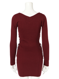 LIP SERVICE(リップサービス) |サイドレーススピンドルニットワンピース