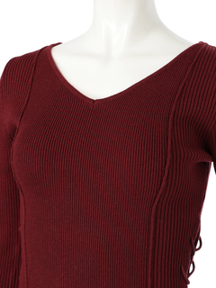 LIP SERVICE(リップサービス) |サイドレーススピンドルニットワンピース