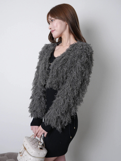 LIP SERVICE(リップサービス) |ボリュームフリンジカーディガン