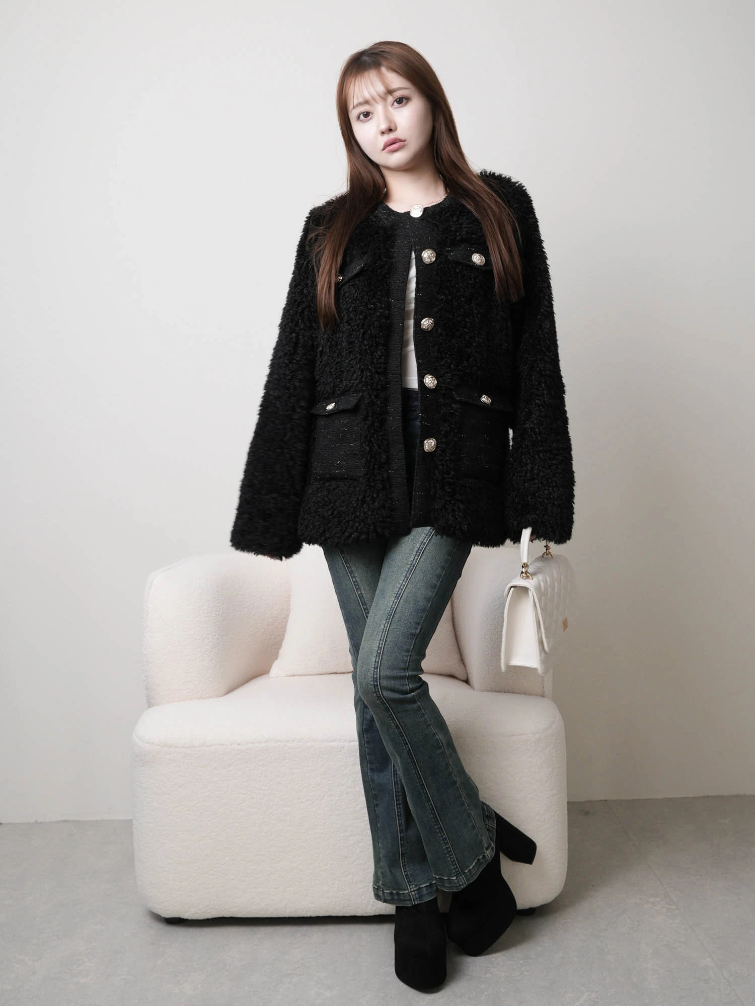 LIP SERVICE（リップサービス）｜ シープライクミドルボアジャケット