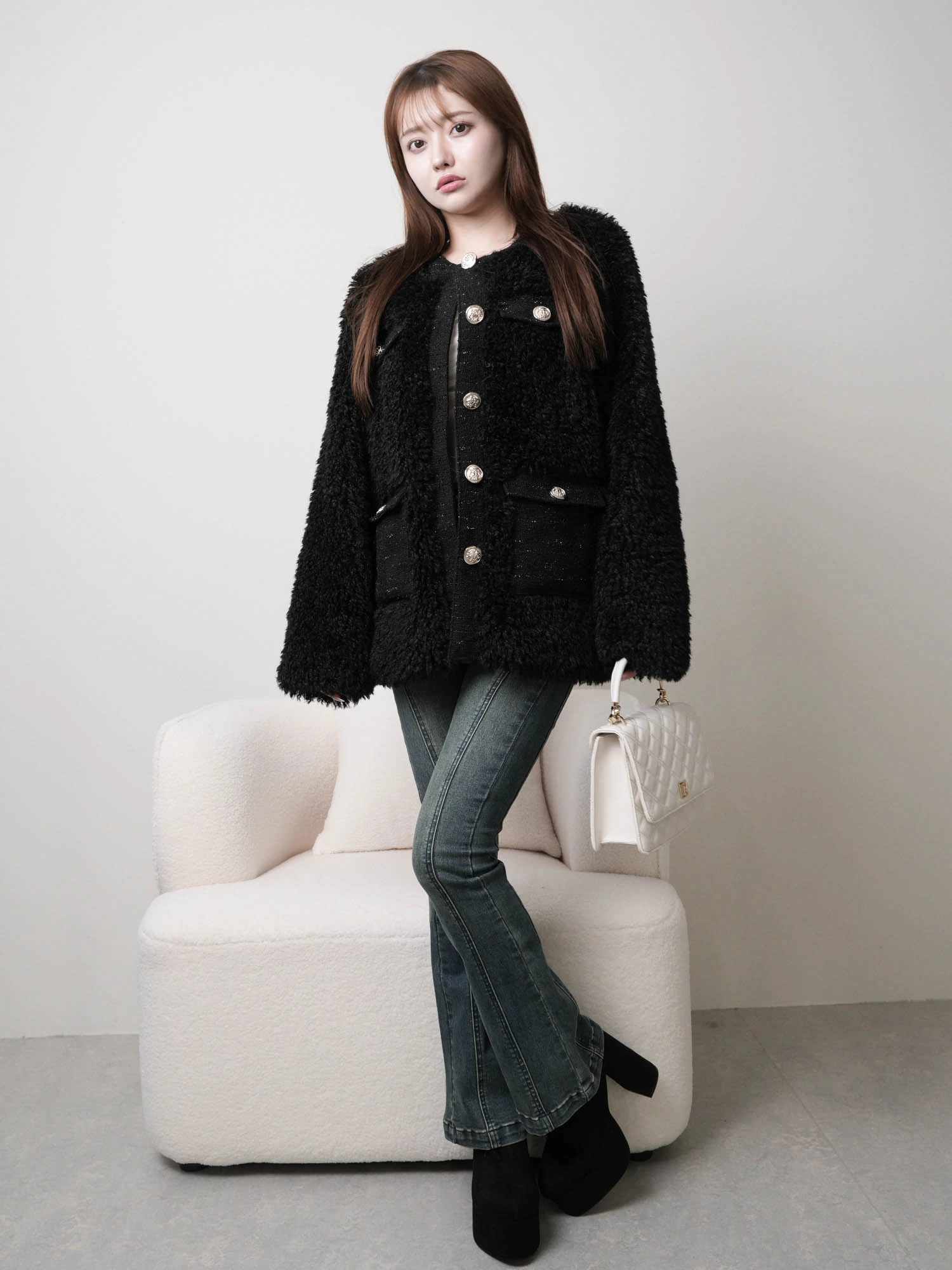 LIP SERVICE（リップサービス）｜ シープライクミドルボアジャケット