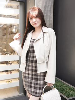 LIP SERVICE(リップサービス) |2wayコンパクトペプラムライダースジャケット