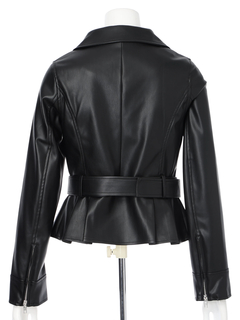 LIP SERVICE(リップサービス) |2wayコンパクトペプラムライダースジャケット