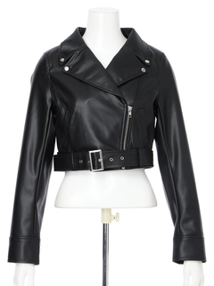 LIP SERVICE(リップサービス) |2wayコンパクトペプラムライダースジャケット