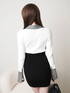 LIP SERVICE(リップサービス) |ダブルカラークラシカルニットワンピース