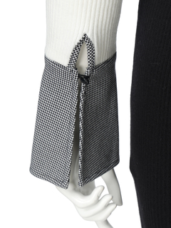 LIP SERVICE(リップサービス) |ダブルカラークラシカルニットワンピース