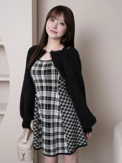 LIP SERVICE(リップサービス) |【形が選べる】フェザーチェックアンサンブルワンピース