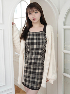 LIP SERVICE(リップサービス) |【形が選べる】フェザーチェックアンサンブルワンピース