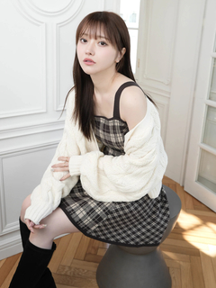 LIP SERVICE(リップサービス) |【形が選べる】フェザーチェックアンサンブルワンピース