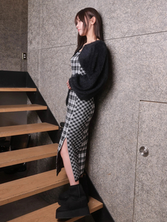 LIP SERVICE(リップサービス) |フェザーチェックアンサンブルロングワンピース(WEB限定)