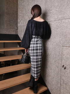 LIP SERVICE(リップサービス) |フェザーチェックアンサンブルロングワンピース(WEB限定)