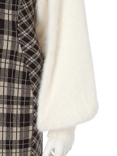 LIP SERVICE(リップサービス) |フェザーチェックアンサンブルロングワンピース(WEB限定)