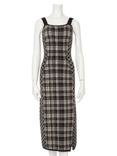 LIP SERVICE(リップサービス) |フェザーチェックアンサンブルロングワンピース(WEB限定)