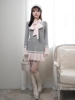 LIP SERVICE(リップサービス) |シャツドッキングプリーツワンピース