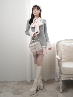 LIP SERVICE(リップサービス) |シャツドッキングプリーツワンピース