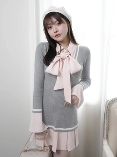 LIP SERVICE(リップサービス) |シャツドッキングプリーツワンピース