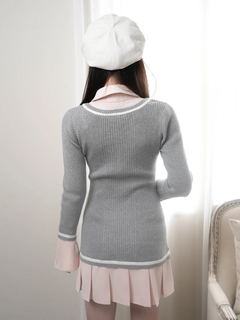 LIP SERVICE(リップサービス) |シャツドッキングプリーツワンピース