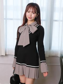 LIP SERVICE(リップサービス) |シャツドッキングプリーツワンピース